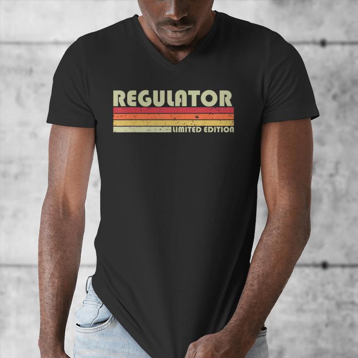 Personal Christmas Retro Vintage Graduation REGULATOR Job Title Profession Birthday Worker Idea Men's V-Neck T-Shirt