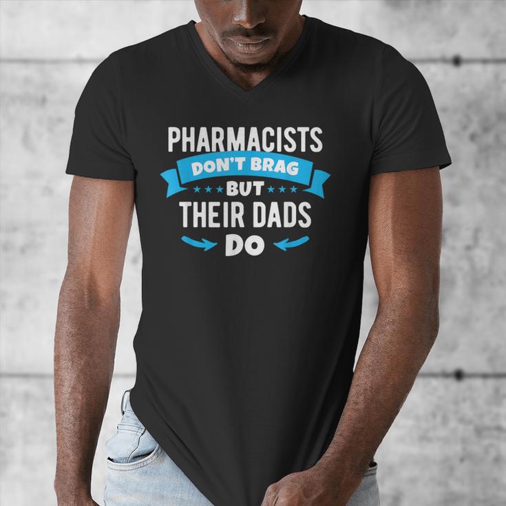 Pharmacy Graduation Pharmacist Pharmd Parent Grad Dad Brag Men's V-Neck T-Shirt