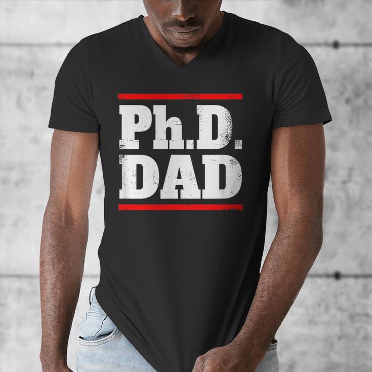 PHD DAD Shirt Doctorate Graduation Fathers Day Men's V-Neck T-Shirt