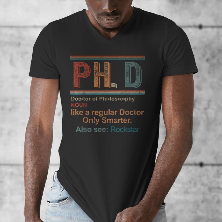 PHD Definition Doctor Of Philosophy Degree Graduation Men's V-Neck T-Shirt