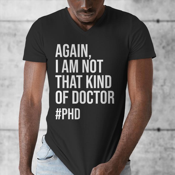 PHD Doctorate Phinished Doctoral Degree PHD Graduation Men's V-Neck T-Shirt
