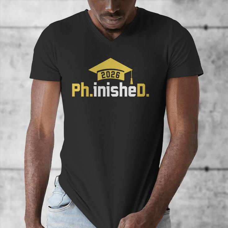PhD Finished PhinisheD Class Of 2026 Phd Graduation Men's V-Neck T-Shirt