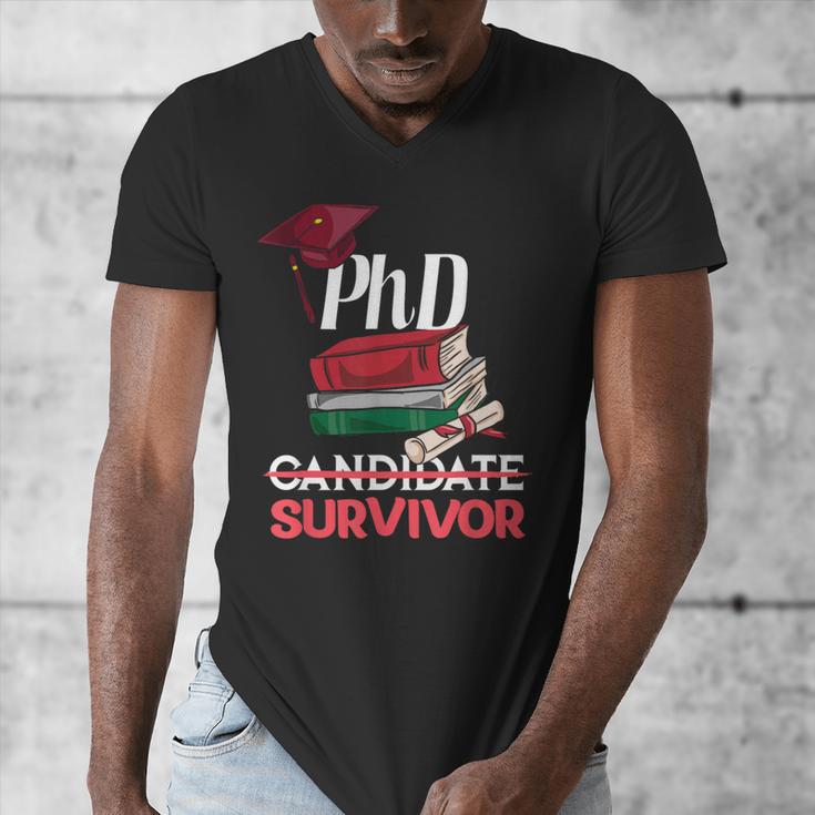 PhD PhD Graduation Gifts PhD Survivor T-Shirt Men's V-Neck T-Shirt