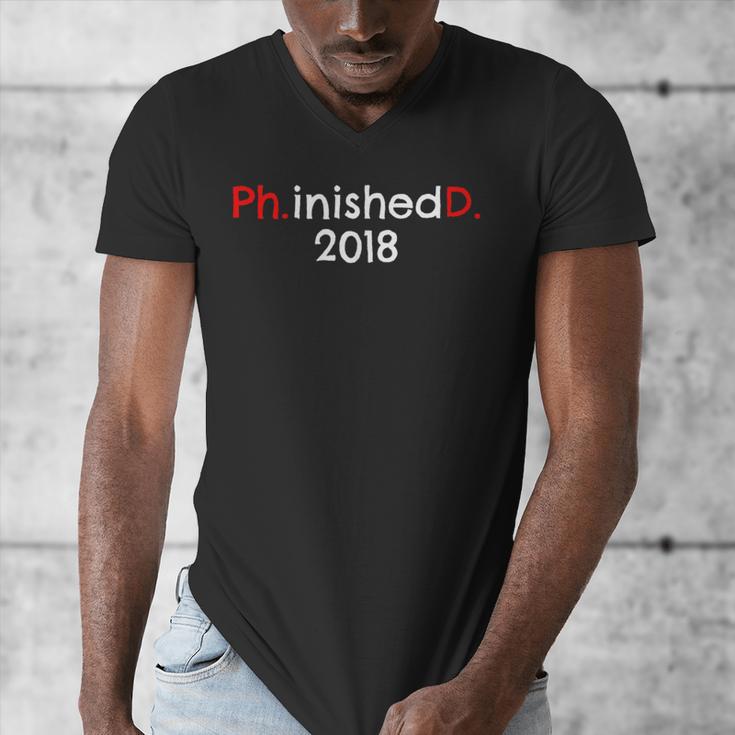 PhD Graduation PhinisheD Finished 2018 Tshirt Men's V-Neck T-Shirt