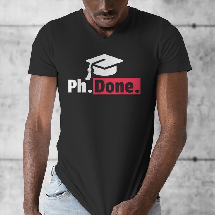 PhD GraduationShirt PhDone Tee For Graduates Men's V-Neck T-Shirt