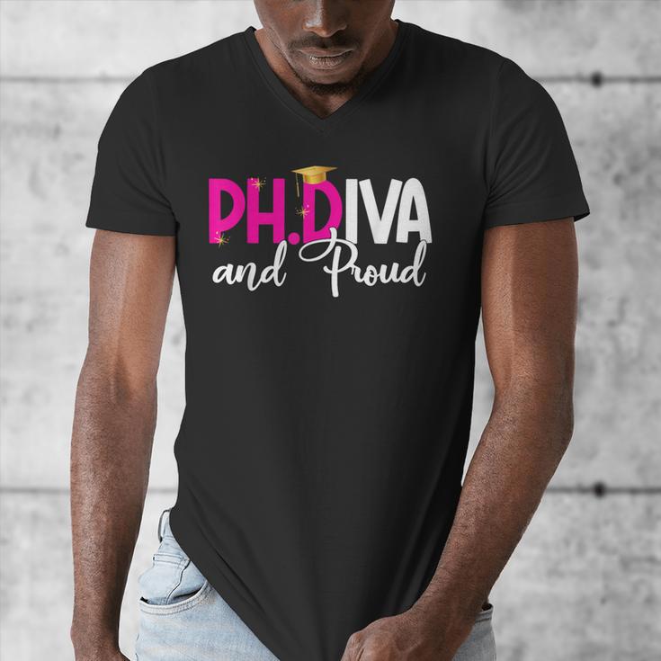 PhDiva Graduation Doctorate Student Graduate Men's V-Neck T-Shirt