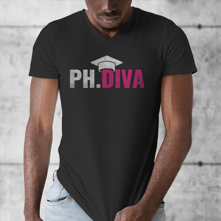PhDiva PHD Student Graduation Degree Med Law School Men's V-Neck T-Shirt