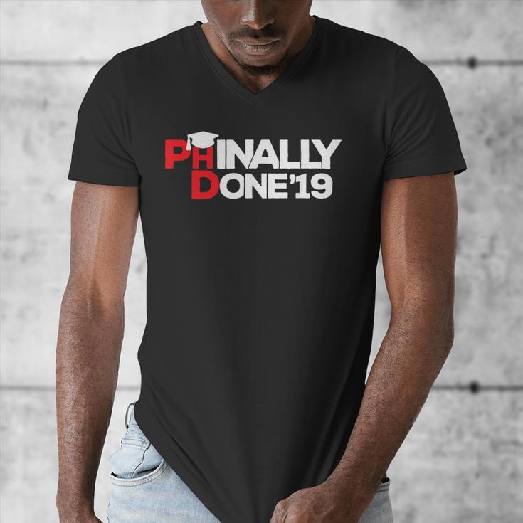 Phinally Done Graduation 2019 Phd Shirt Men's V-Neck T-Shirt
