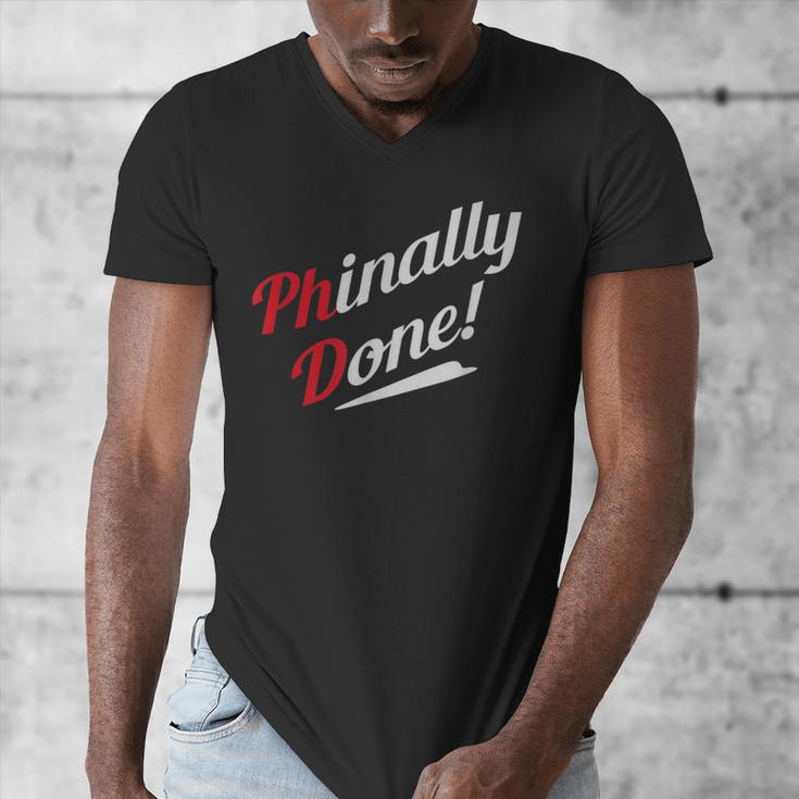 Phinally Done PhDShirt Graduation Men's V-Neck T-Shirt