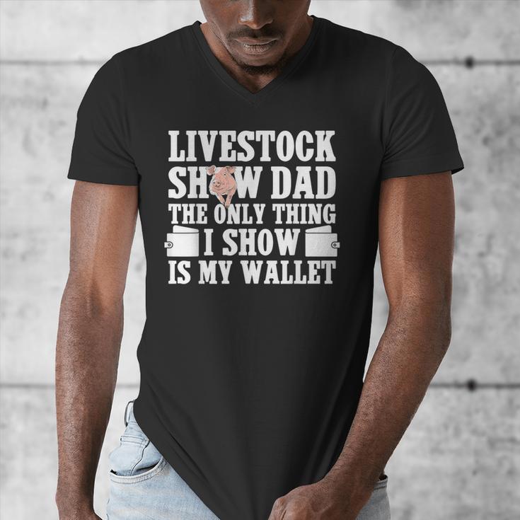 Pig Show Dad Pig Show Father Men's V-Neck T-Shirt Pig Show Dad Pig Show Father Men's V-Neck T-Shirt