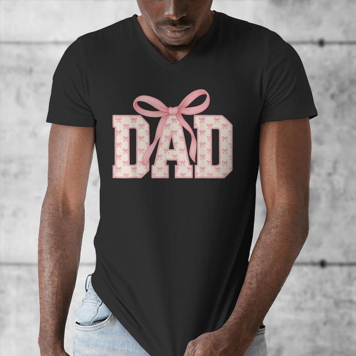 Pink Bow Dad Dad Life Best Dad Ever Father's Day Tees Men's V-Neck T-Shirt