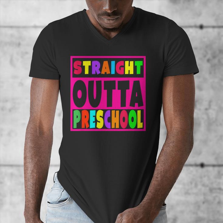 Pink STRAIGHT OUTTA Preschool PRE-K Graduation Men's V-Neck T-Shirt