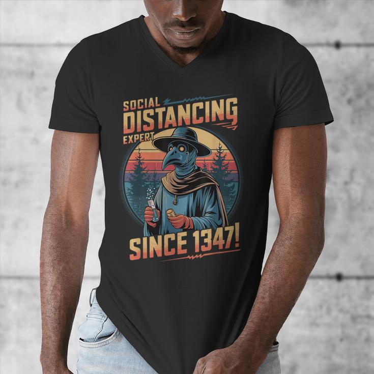 Plague Doctor Introvert Sarcastic Social Distancing Expert Men's V-Neck T-Shirt Plague Doctor Introvert Sarcastic Social Distancing Expert Men's V-Neck T-Shirt
