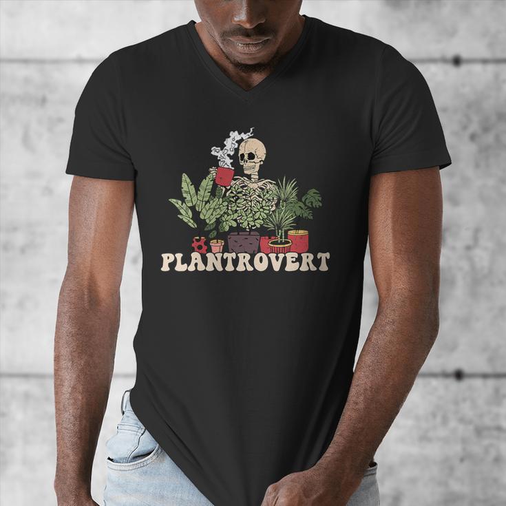 Plant Coffee Love Plantrovert Gardening Introvert Mom Men's V-Neck T-Shirt