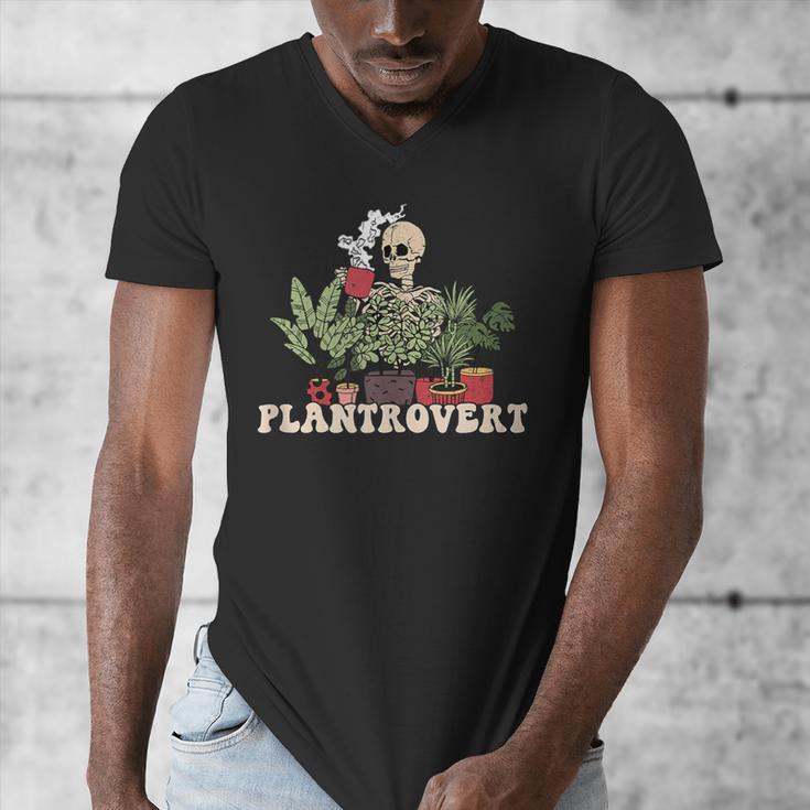 Plant Coffee Love Plantrovert Gardening Introvert Mom Men's V-Neck T-Shirt