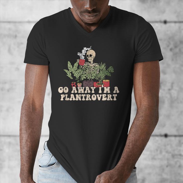 Plant Coffee Lover Plantrovert Gardening Introvert Men's V-Neck T-Shirt