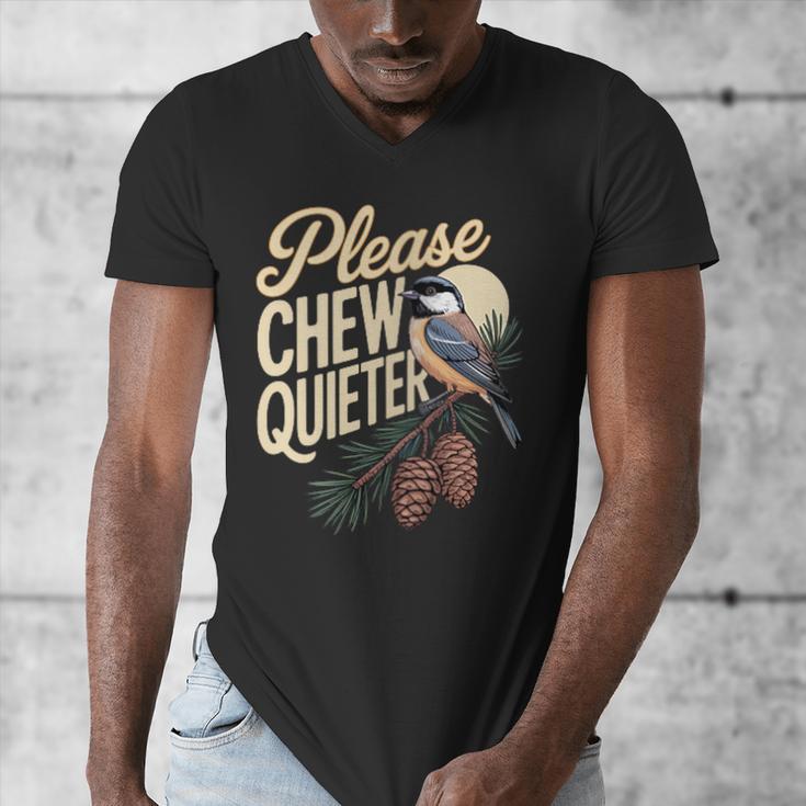 Please Chew Quieter Introverts Casual Everyday Men's V-Neck T-Shirt Please Chew Quieter Introverts Casual Everyday Men's V-Neck T-Shirt