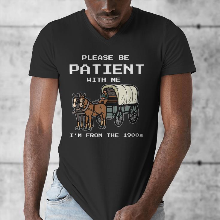 Please Be Patient I'm From The 1900s Amish Wagon & Vintage Men's V-Neck T-Shirt Please Be Patient I'm From The 1900s Amish Wagon & Vintage Men's V-Neck T-Shirt
