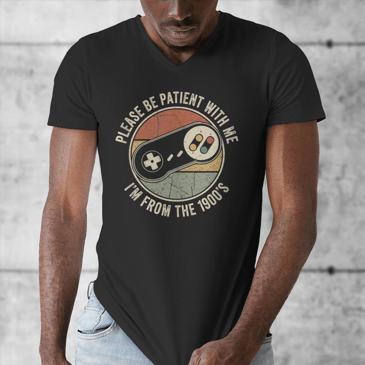 Please Be Patient With Me I'm From The 1900s Retro Gamer Men's V-Neck T-Shirt