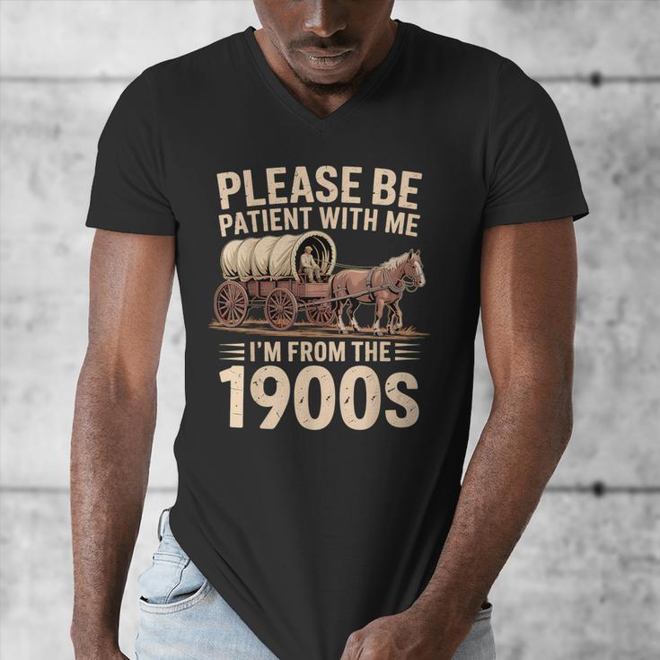 Please Be Patient With Me I'm From The 1900s Retro Humor Men's V-Neck T-Shirt