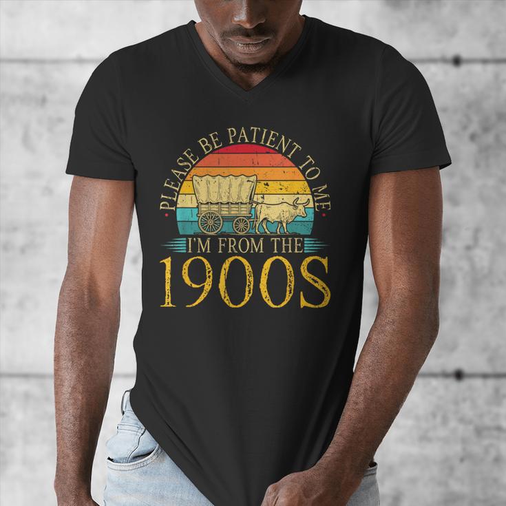 Please Be Patient To Me I'm From The 1900s Retro Vintage Men's V-Neck T-Shirt