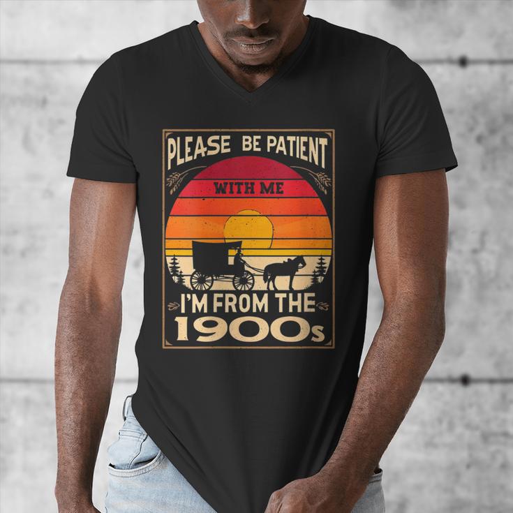 Please Be Patient I'm From The 1900s Sunset Vintage Wagon Men's V-Neck T-Shirt Please Be Patient I'm From The 1900s Sunset Vintage Wagon Men's V-Neck T-Shirt