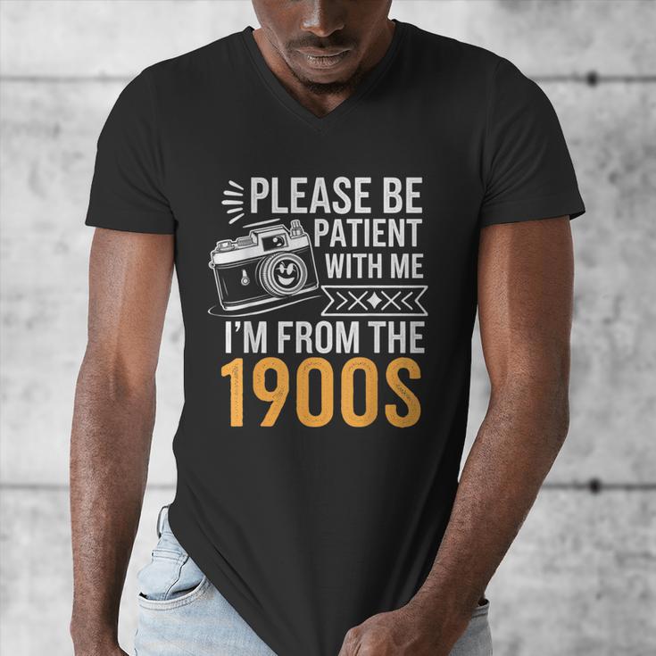 Please Be Patient With Me I'm From The 1900s Vintage Oldie Men's V-Neck T-Shirt