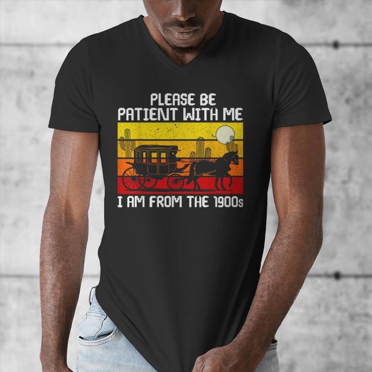 Please Be Patient With Me I'm From The 1900s Vintage Sun Set Men's V-Neck T-Shirt