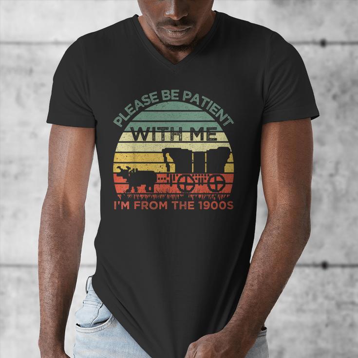 Please Be Patient With Me I'm From The 1900s Vintage Sunset Men's V-Neck T-Shirt Please Be Patient With Me I'm From The 1900s Vintage Sunset Men's V-Neck T-Shirt