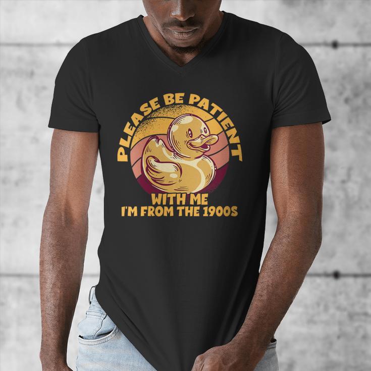 Please Be Patient I'm From The 1900s Vintage Toy Duck Men's V-Neck T-Shirt