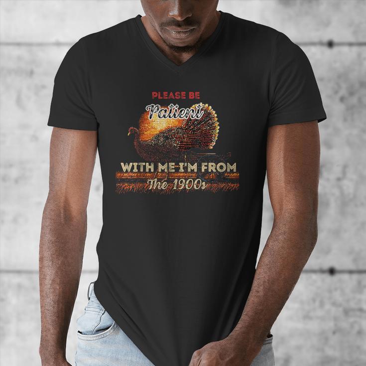 Please Be Patient With Me I'm From The 1900s Vintage Turkey Men's V-Neck T-Shirt