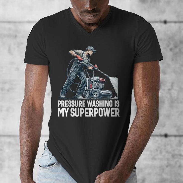 Power Washing Pressure Washing For Washer Dad Men Grandpa Men's V-Neck T-Shirt