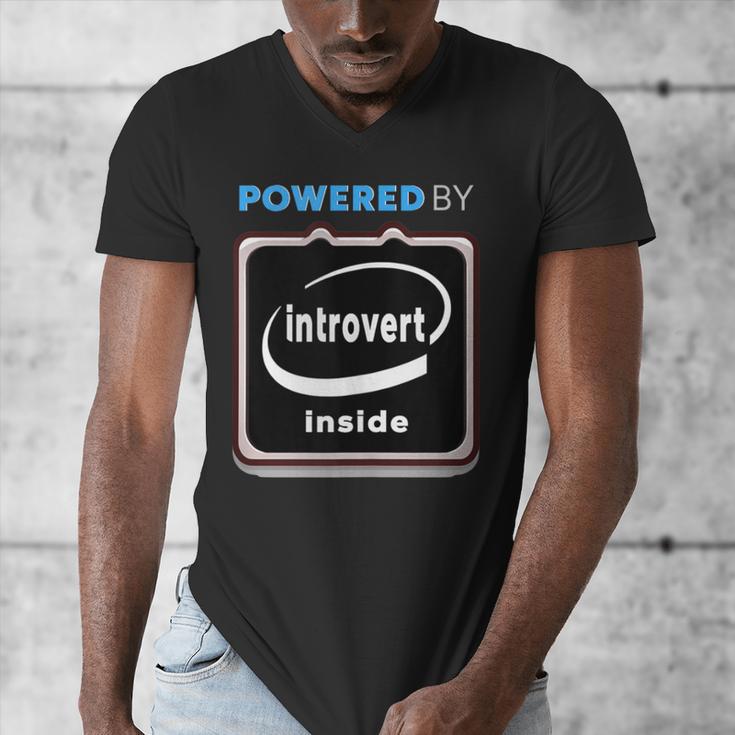 Powered By Introvert Inside Embrace Your Quiet Strength Men's V-Neck T-Shirt