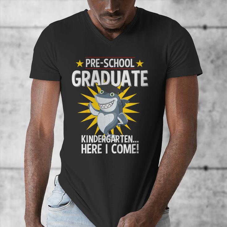 Pre K Graduation Shirts Shark Grad Toddler Men's V-Neck T-Shirt