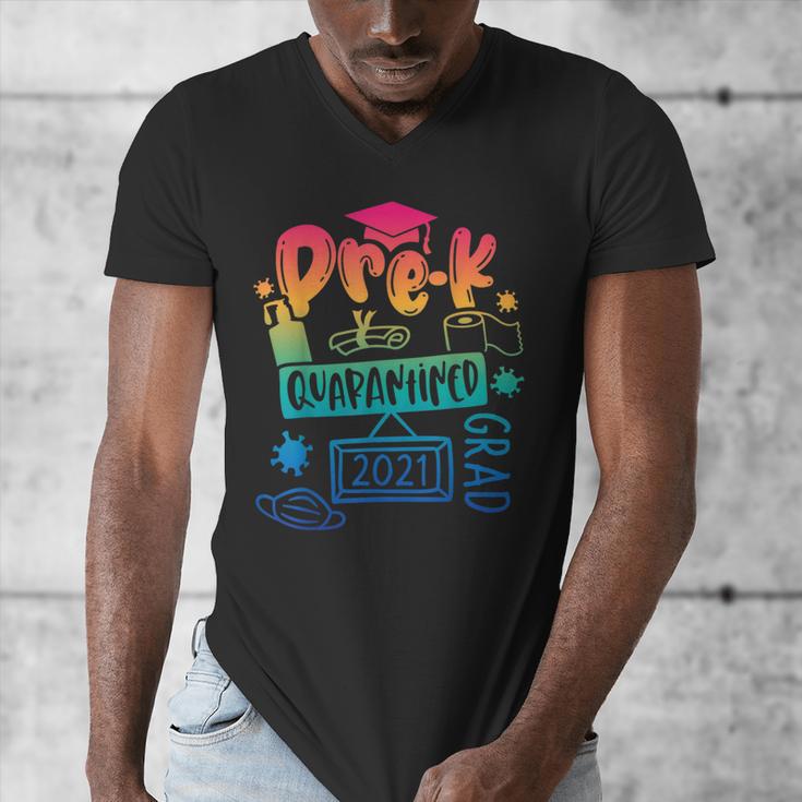 Pre-K Prek3 Prek4 Graduate Quarantine Preschool Graduation Men's V-Neck T-Shirt