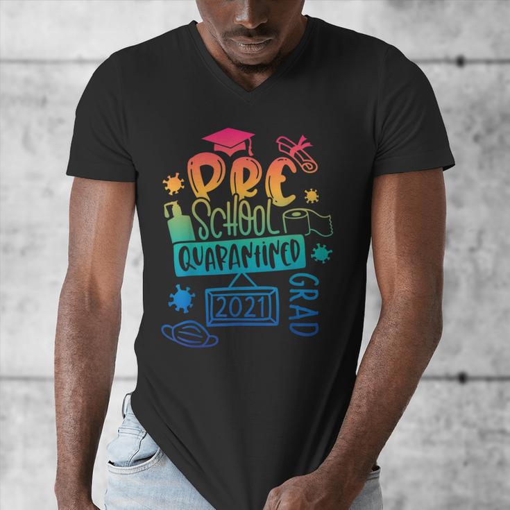 Preschool 2021 Graduate Prek Quarantine Preschool Graduation Men's V-Neck T-Shirt