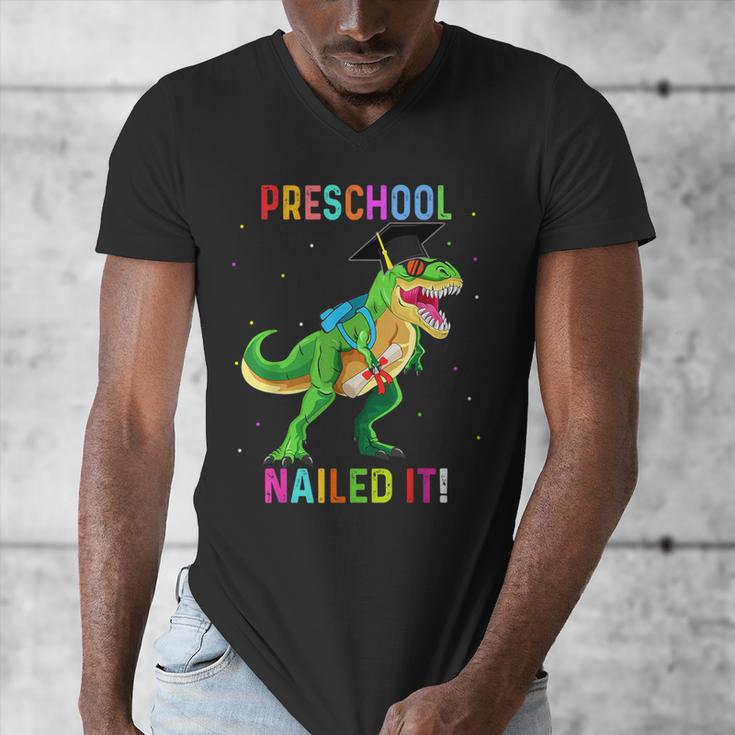 Preschool Graduation Class Of 2022 Graduate Dinosaur Kids Men's V-Neck T-Shirt