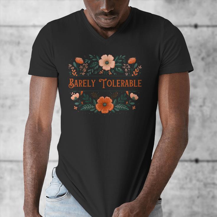 Pride And Prejudice Barely Tolerable Book Lover Bookish Men's V-Neck T-Shirt Pride And Prejudice Barely Tolerable Book Lover Bookish Men's V-Neck T-Shirt