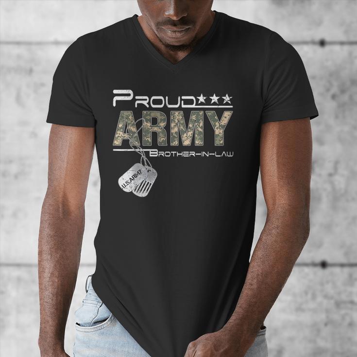 Proud Army Brother-In-Law US Army Graduation Brother-In-Law Men's V-Neck T-Shirt
