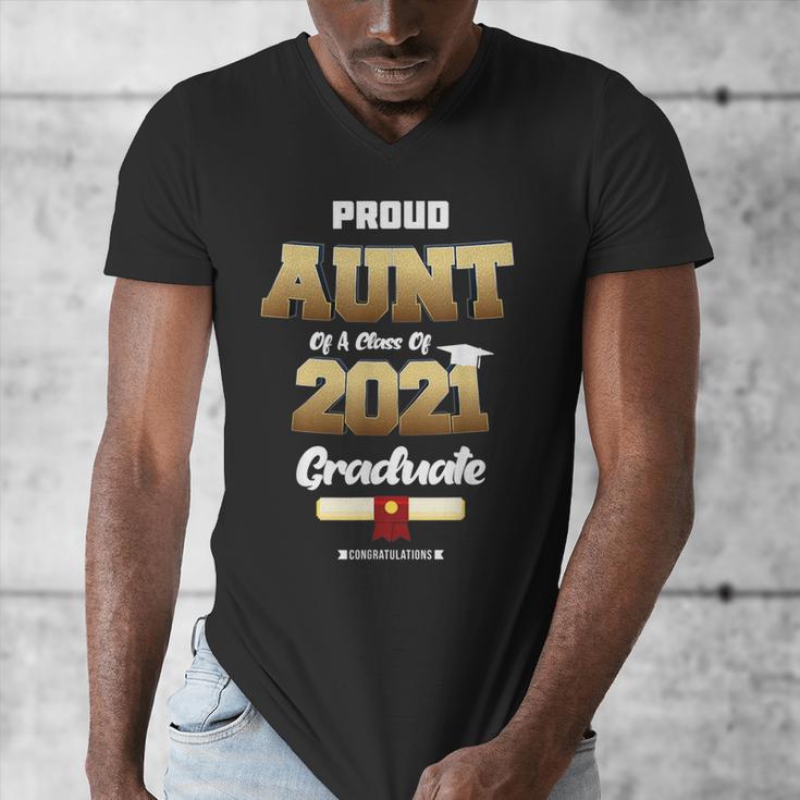 Proud Aunt Of Class Of 2021Shirt Class 2021 Graduation Men's V-Neck T-Shirt