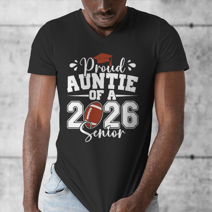 Proud Auntie Of A 2026 Senior Football Graduation Family Men's V-Neck T-Shirt