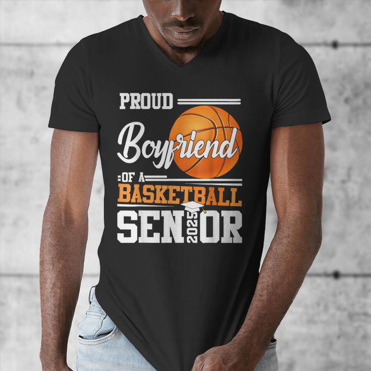 Proud Boyfriend Of A 2025 Senior Graduation Basketball Men's V-Neck T-Shirt