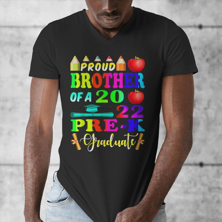 Proud Brother Of 2022 Pre K Graduate Graduation Men's V-Neck T-Shirt