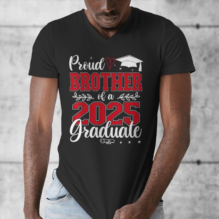 Proud Brother Of A Class Of 2025 Graduate Senior Graduation Men's V-Neck T-Shirt