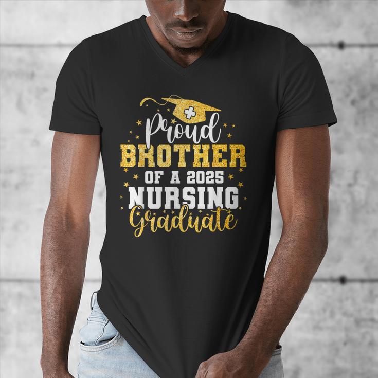 Proud Brother Class Of 2025 Nursing Graduate Graduation Men's V-Neck T-Shirt
