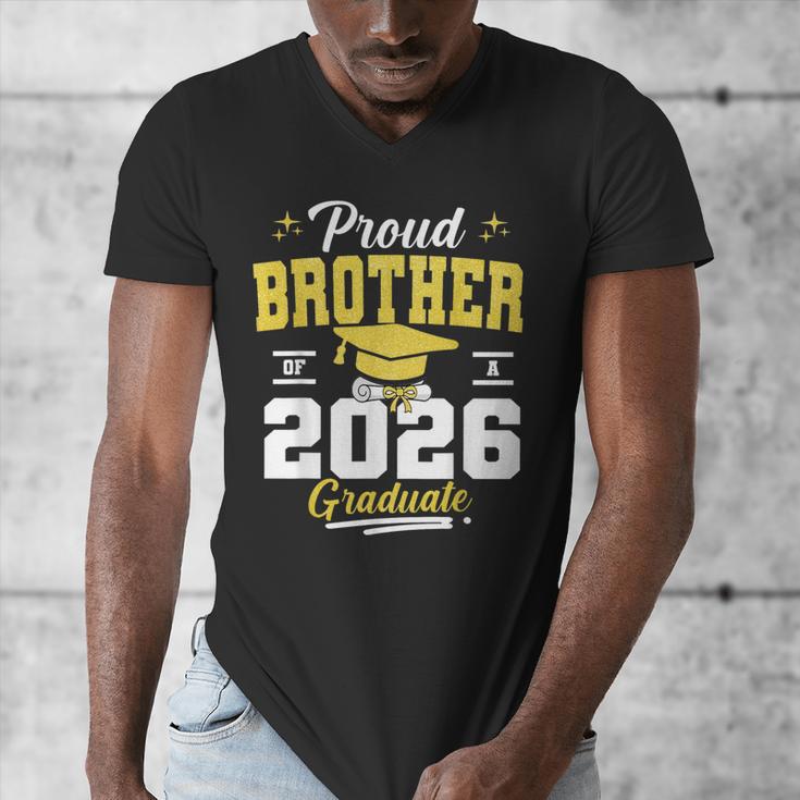 Proud Brother Of a Class Of 2026 Graduate Senior Graduation Men's V-Neck T-Shirt