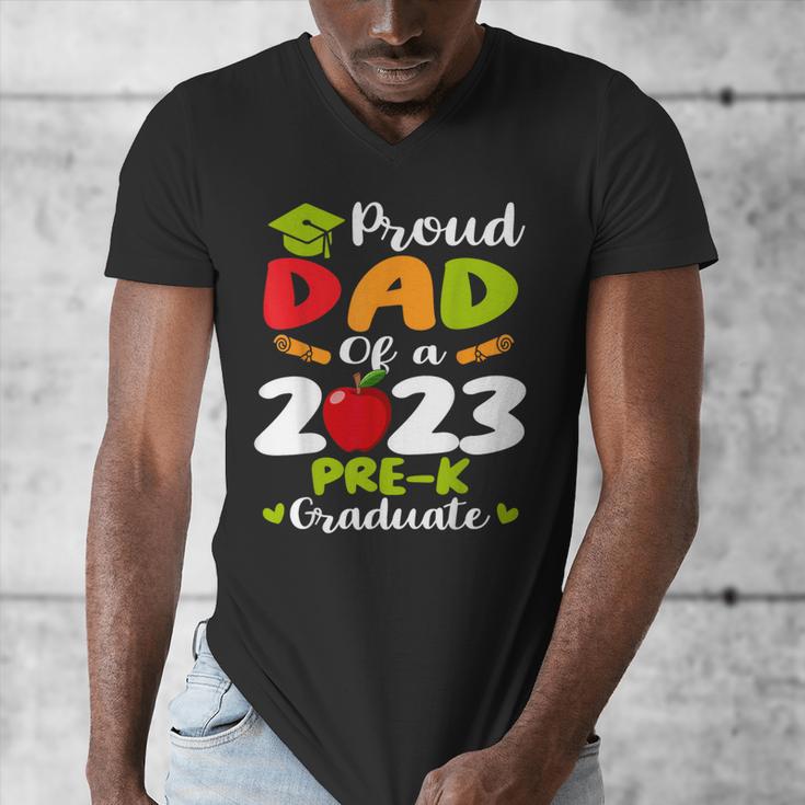 Proud Dad Of 2023 Pre K Graduate Graduation Men's V-Neck T-Shirt