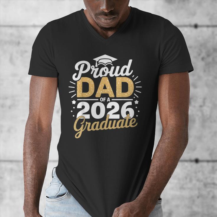 Proud Dad Of A 2026 Graduate Class Of 2026 Dad Graduation Men's V-Neck T-Shirt