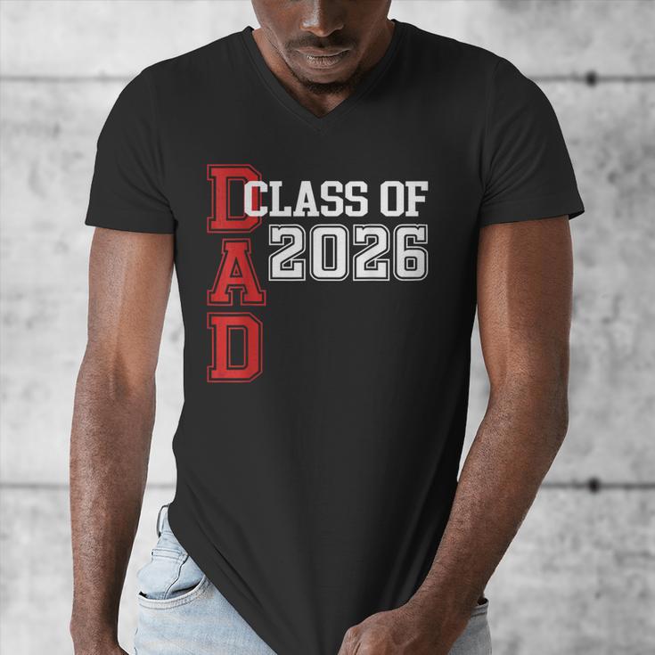 Proud Dad Of A 2026 Graduate Grad Senior Father Graduation Men's V-Neck T-Shirt