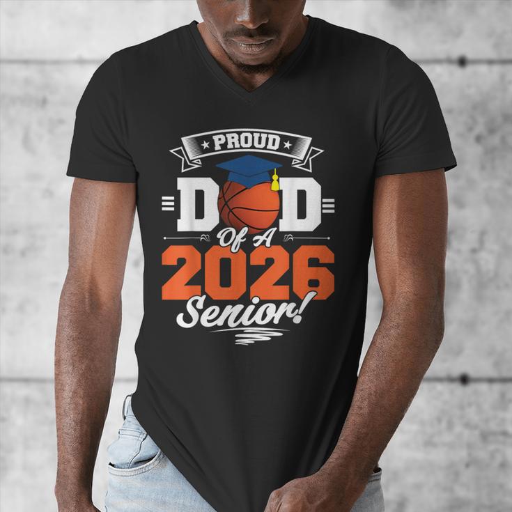 Proud Dad Of A 2026 Senior Basketball Graduation Men's V-Neck T-Shirt